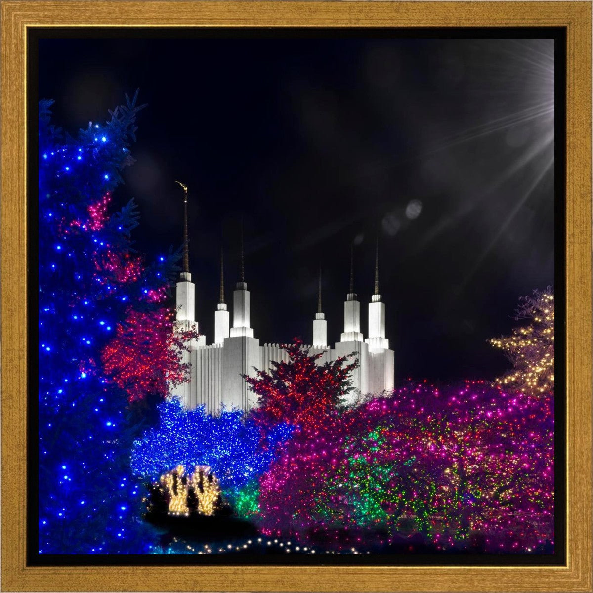 Washington DC Temple Christmas Spirit Gallery Wrap