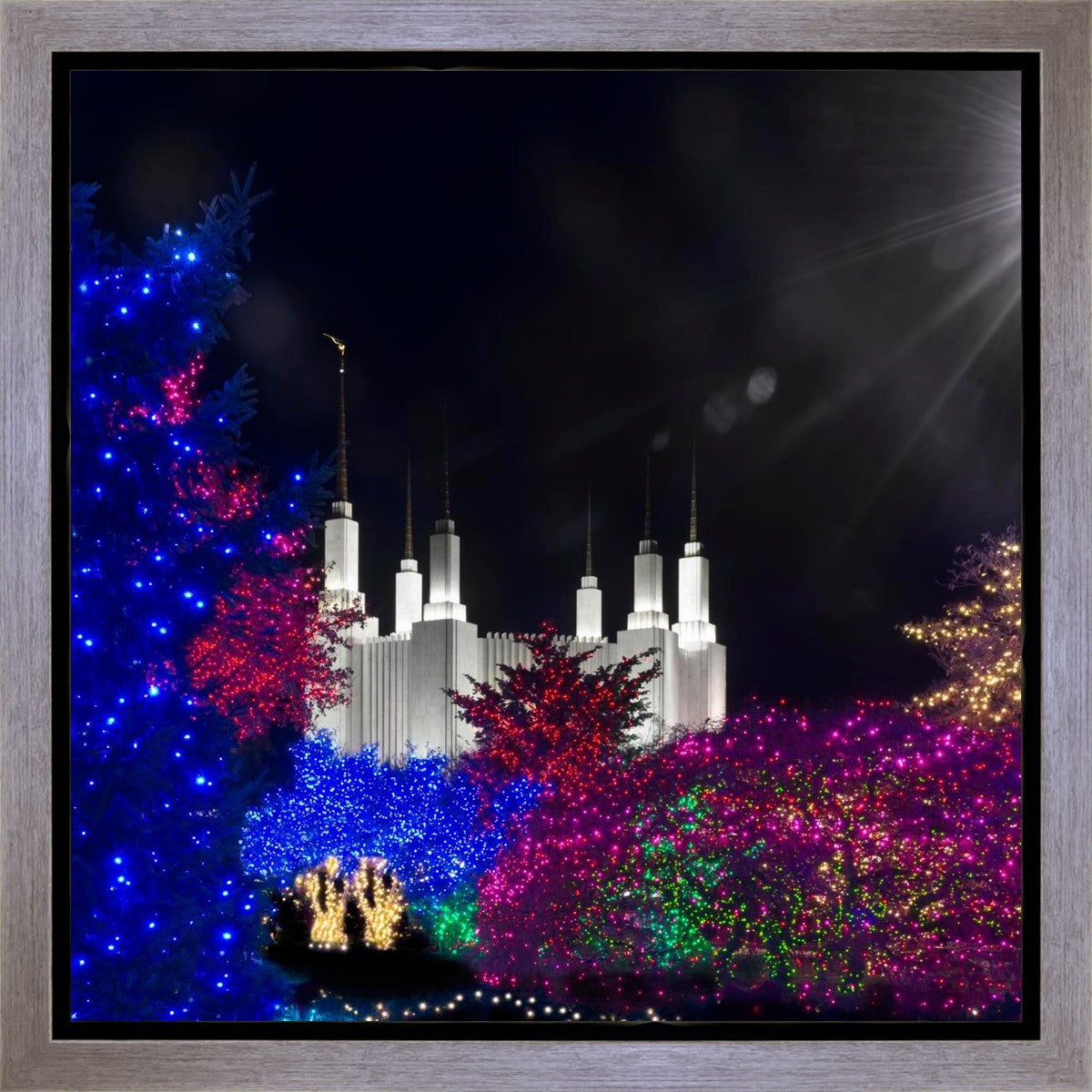 Washington DC Temple Christmas Spirit Gallery Wrap