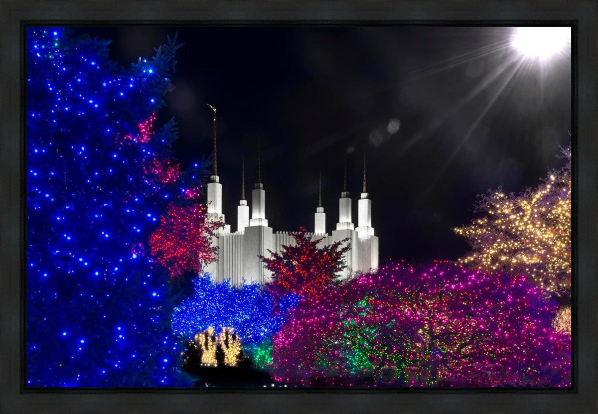 Washington DC Temple Christmas Spirit Gallery Wrap