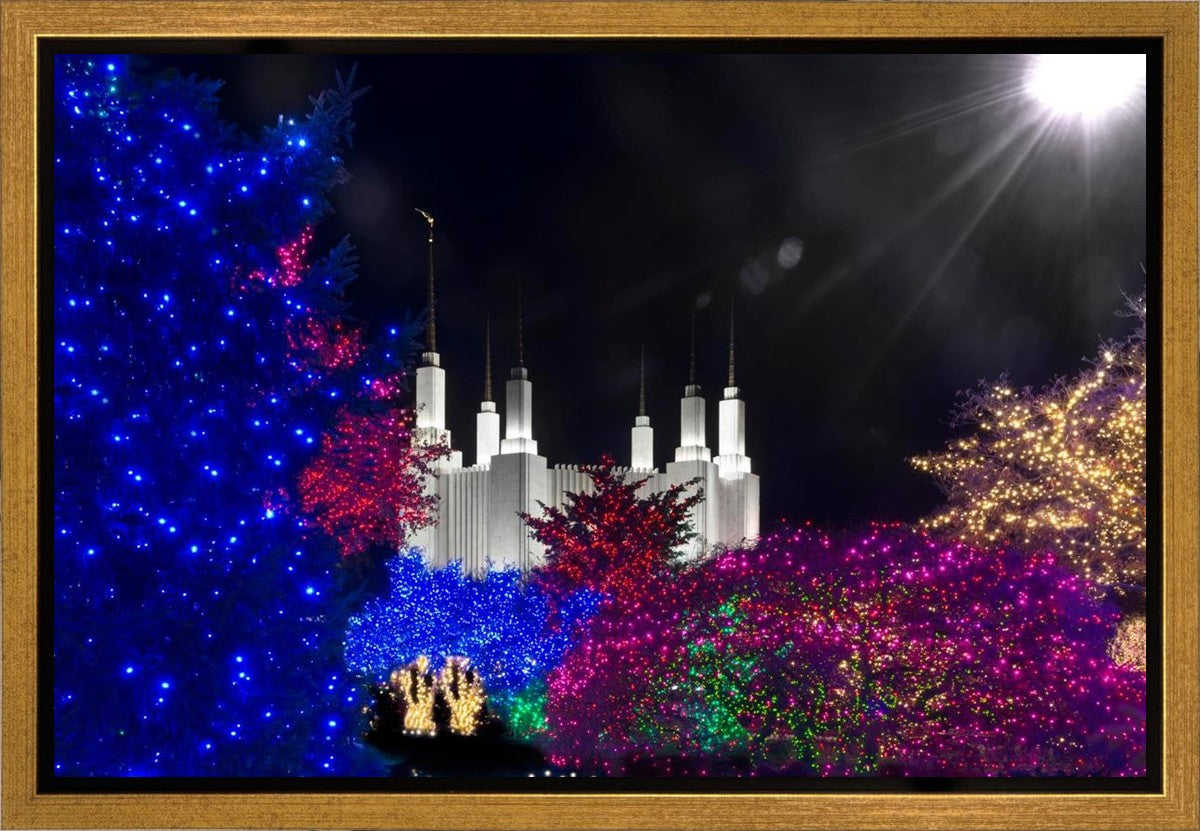 Washington DC Temple Christmas Spirit Gallery Wrap