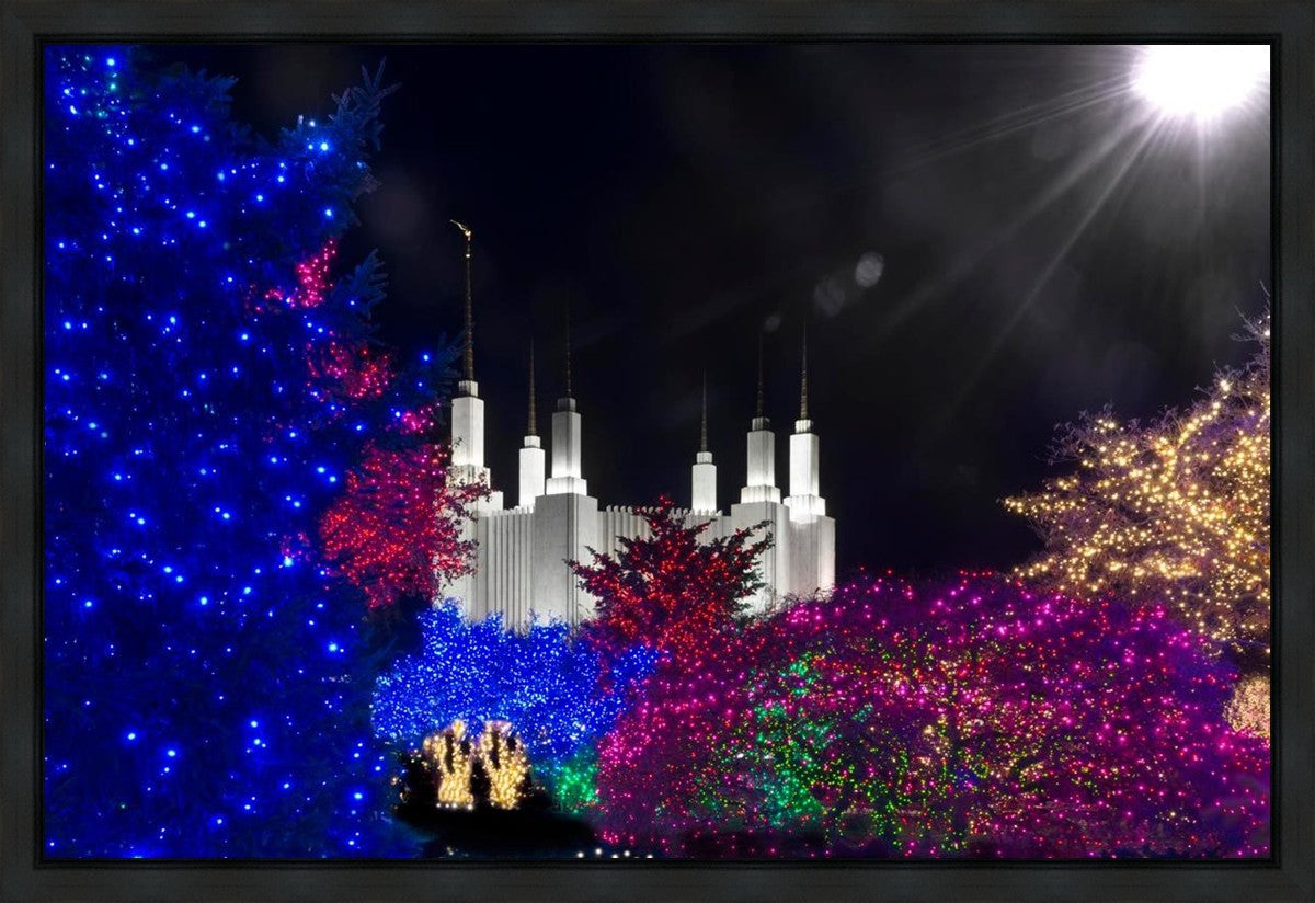 Washington DC Temple Christmas Spirit Gallery Wrap