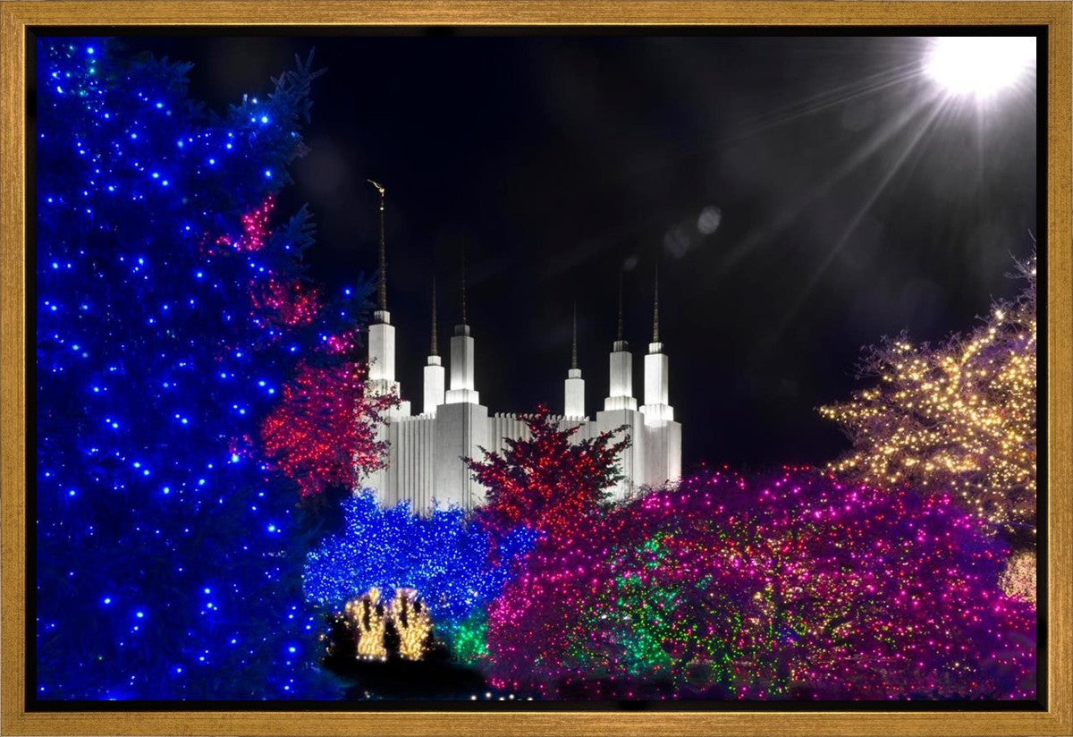 Washington DC Temple Christmas Spirit Gallery Wrap
