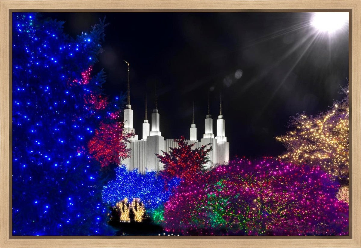 Washington DC Temple Christmas Spirit Gallery Wrap