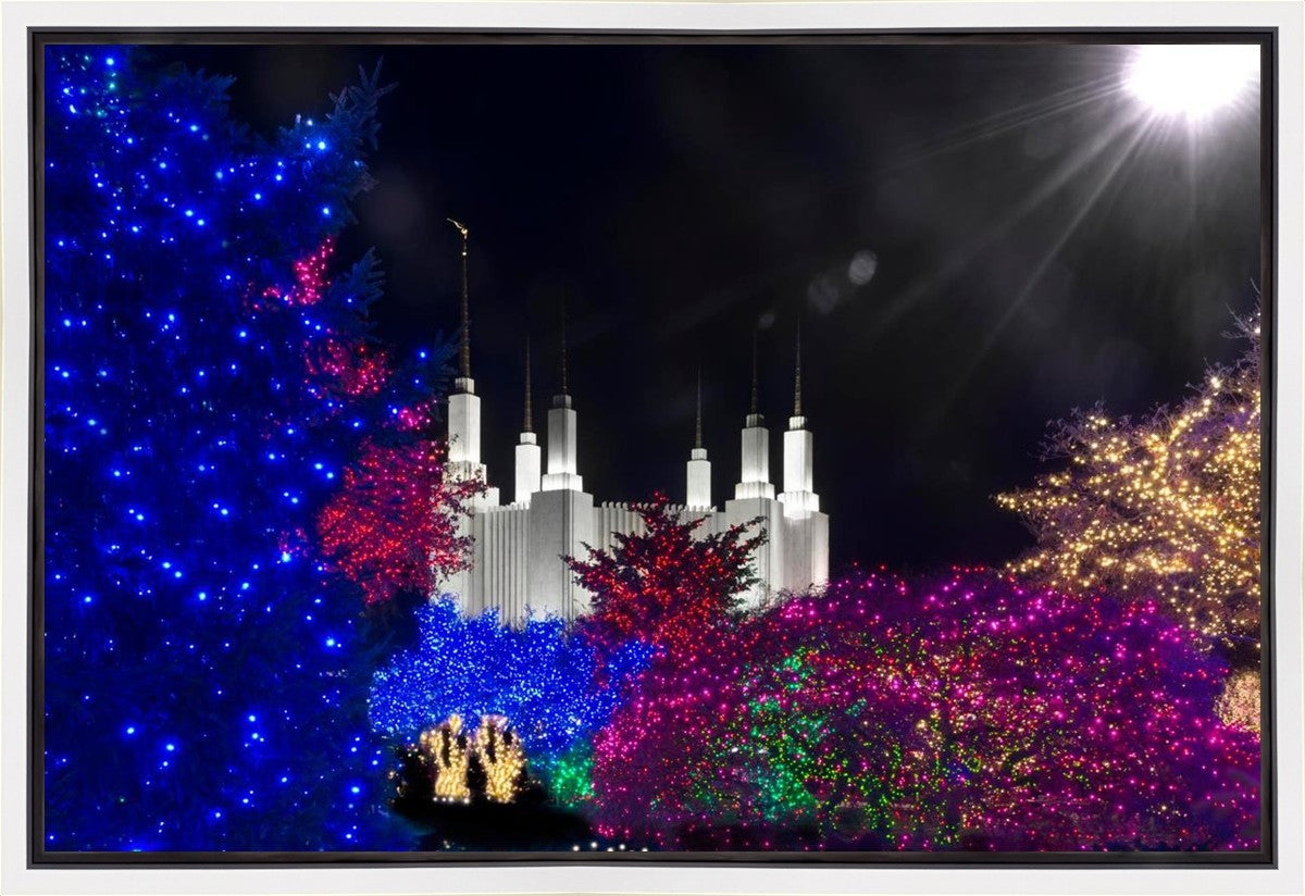 Washington DC Temple Christmas Spirit Gallery Wrap