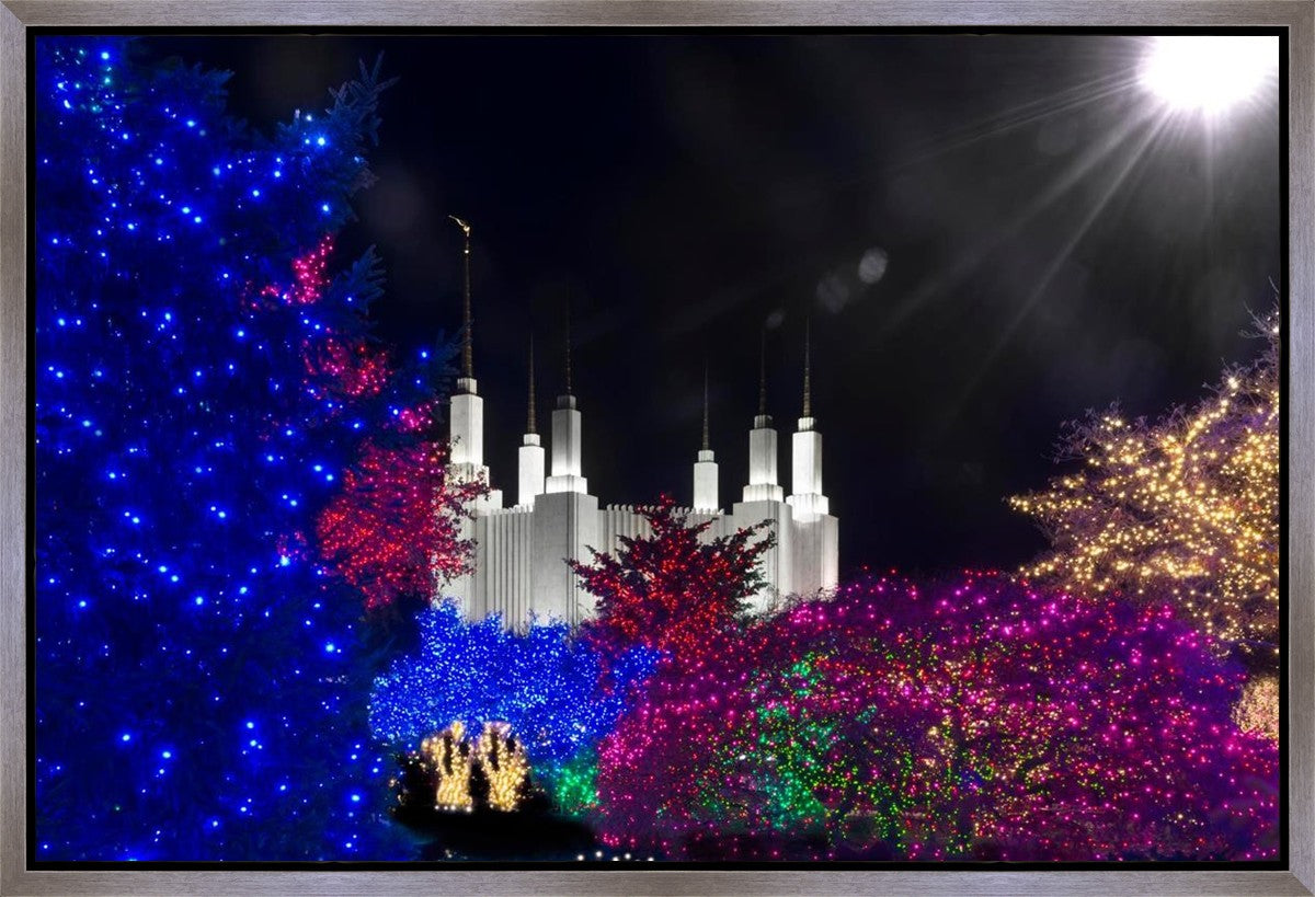 Washington DC Temple Christmas Spirit Gallery Wrap
