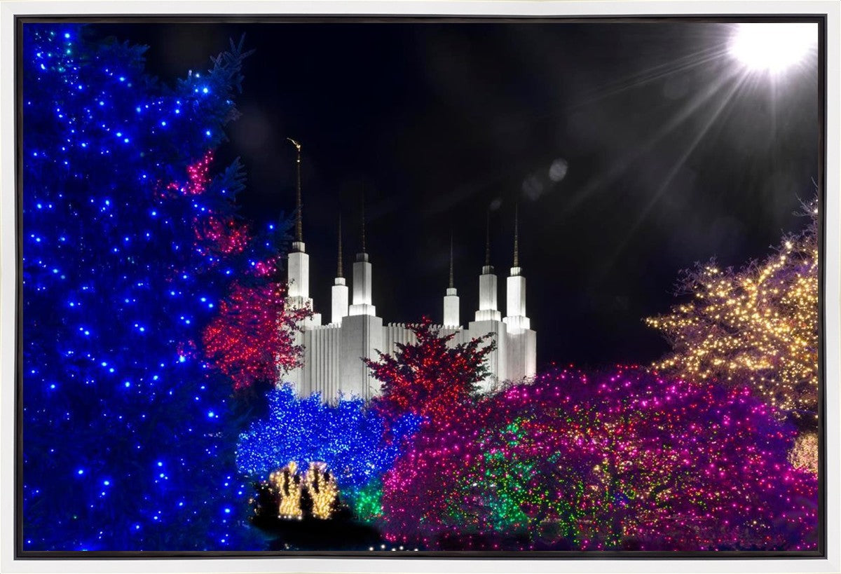 Washington DC Temple Christmas Spirit Gallery Wrap