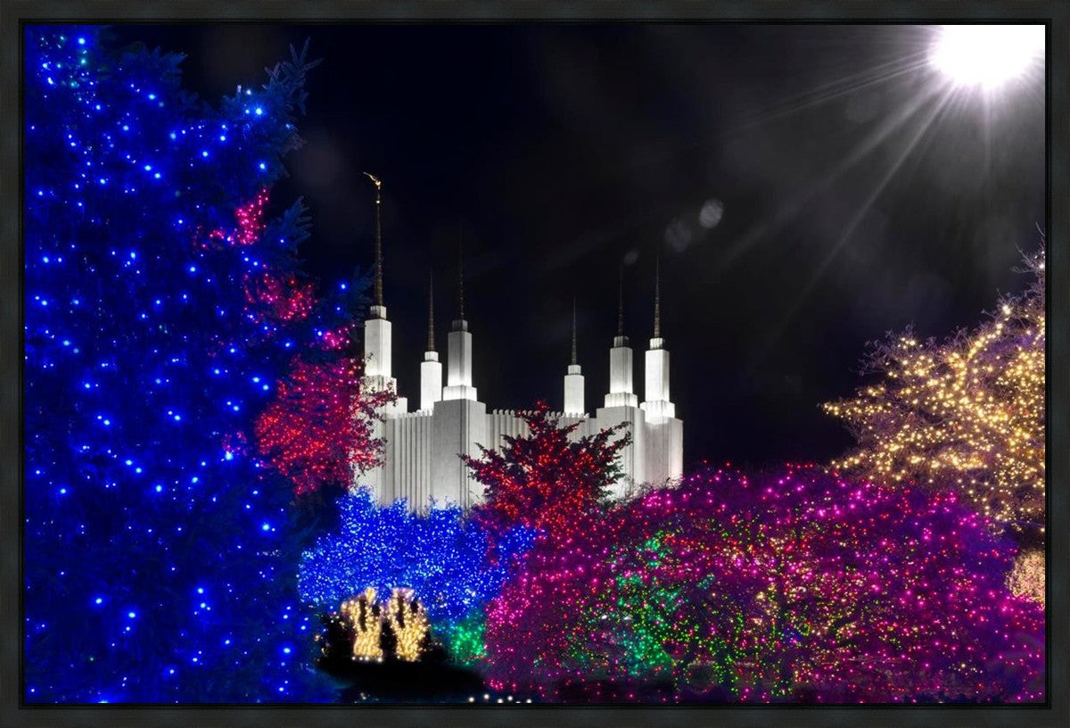 Washington DC Temple Christmas Spirit Gallery Wrap