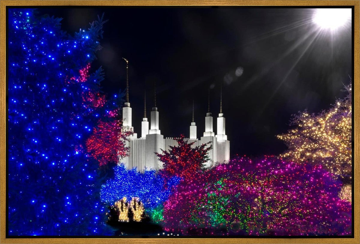 Washington DC Temple Christmas Spirit Gallery Wrap