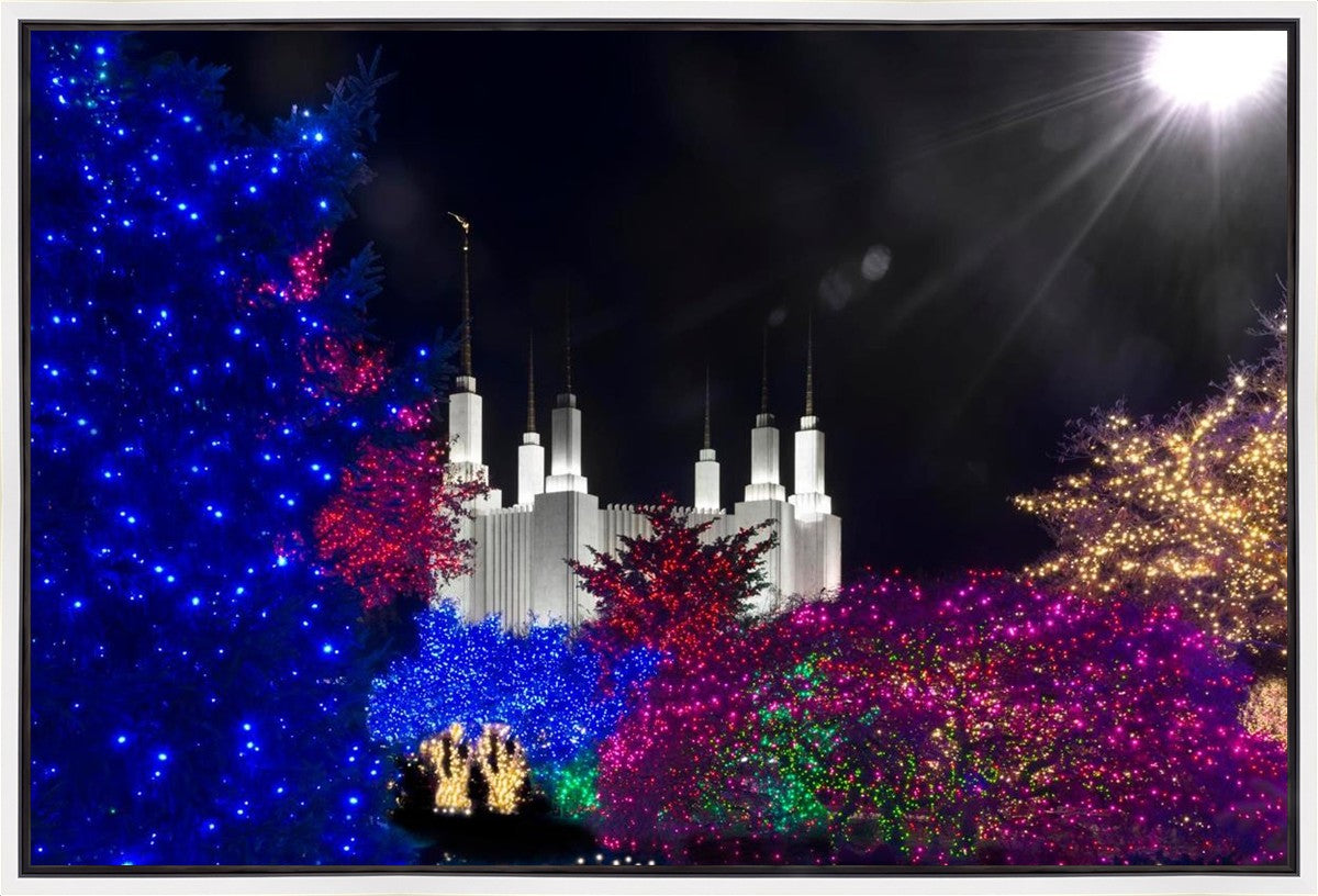Washington DC Temple Christmas Spirit Gallery Wrap