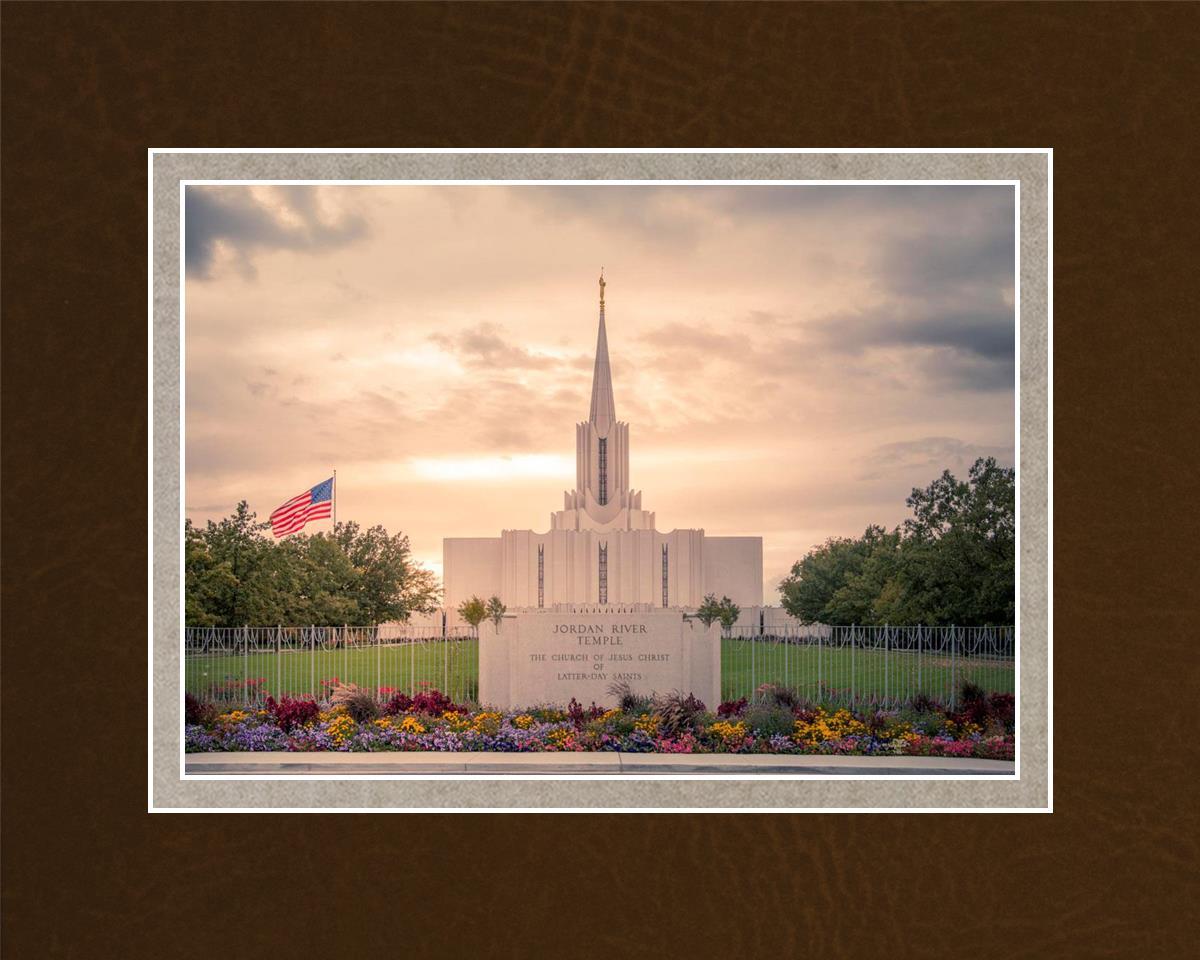 Jordan River Temple Evening Glow