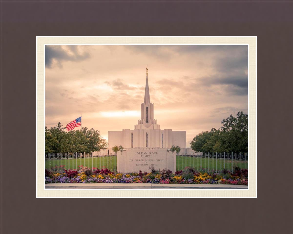 Jordan River Temple Evening Glow