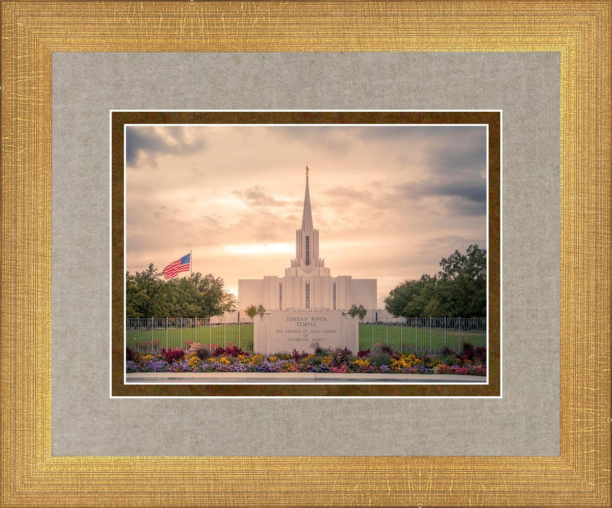 Jordan River Temple Evening Glow