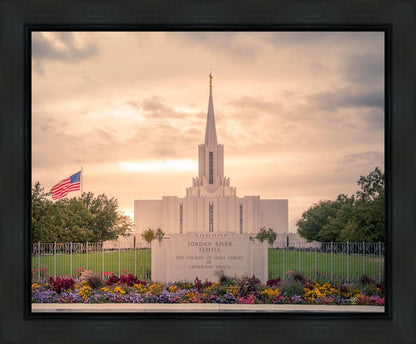 Jordan River Temple Evening Glow