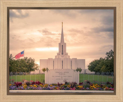 Jordan River Temple Evening Glow