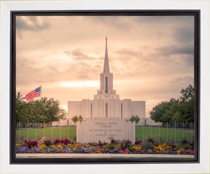 Jordan River Temple Evening Glow