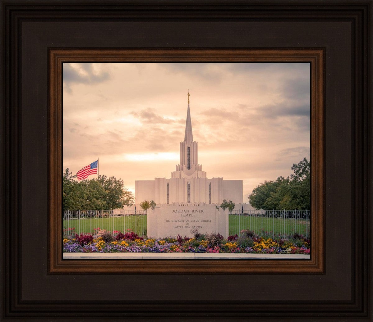 Jordan River Temple Evening Glow