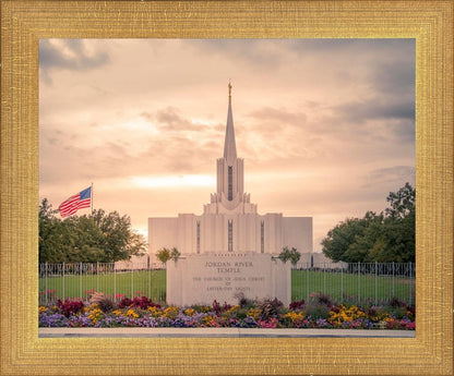 Jordan River Temple Evening Glow