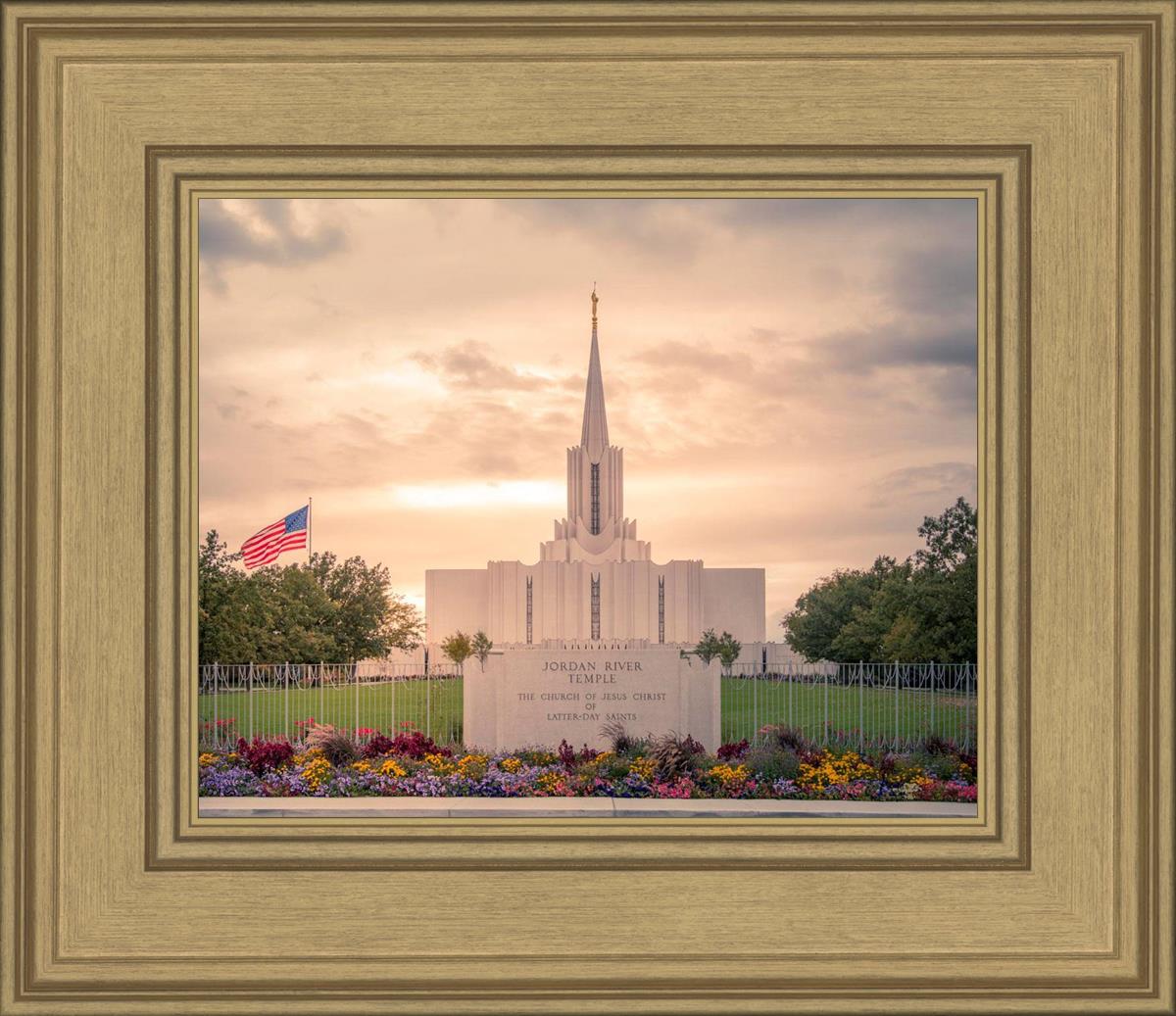 Jordan River Temple Evening Glow