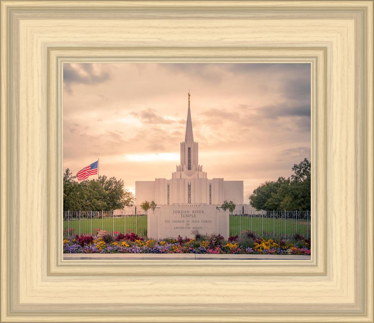 Jordan River Temple Evening Glow