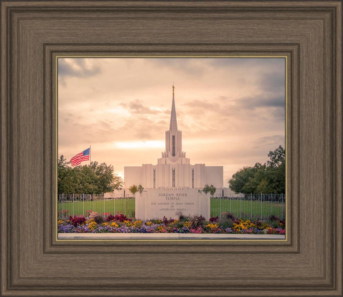 Jordan River Temple Evening Glow