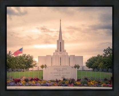 Jordan River Temple Evening Glow