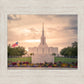 Jordan River Temple Evening Glow