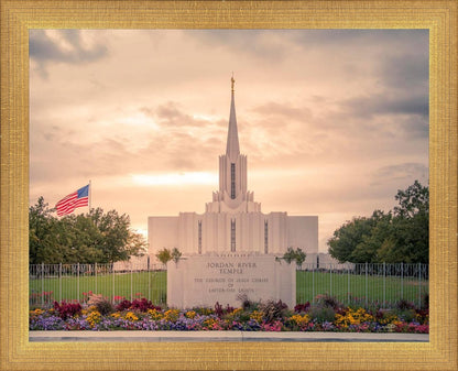 Jordan River Temple Evening Glow