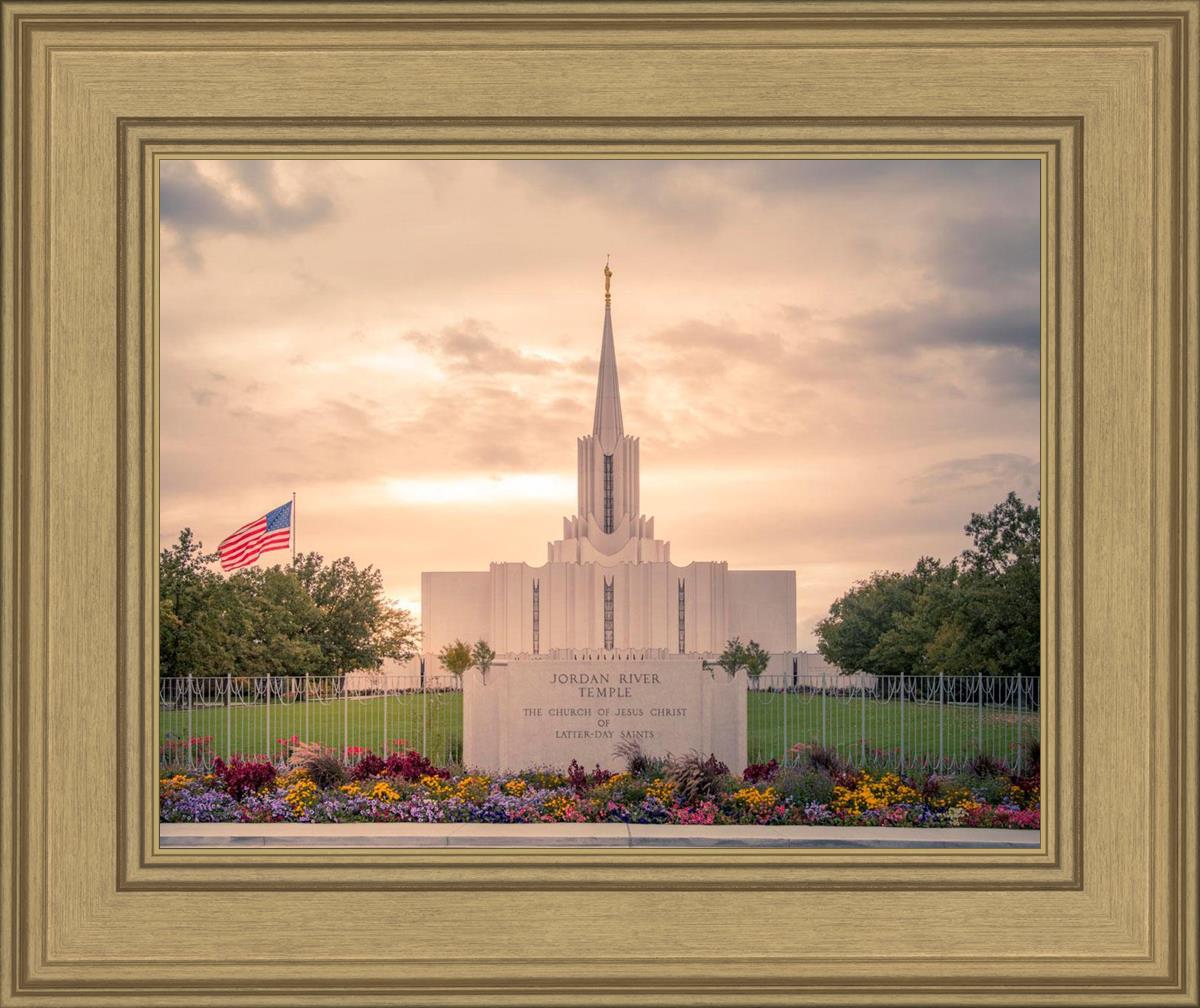 Jordan River Temple Evening Glow