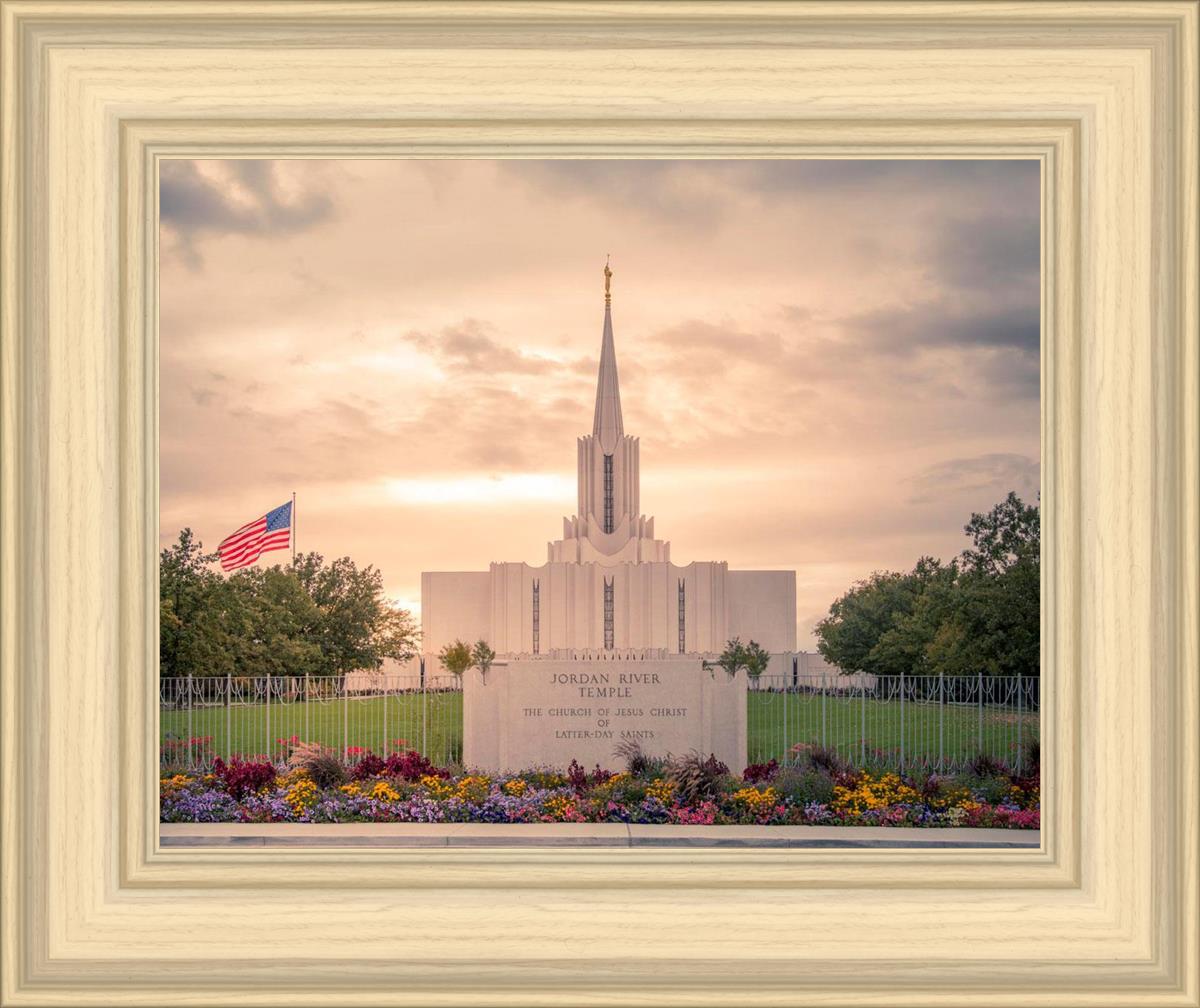 Jordan River Temple Evening Glow