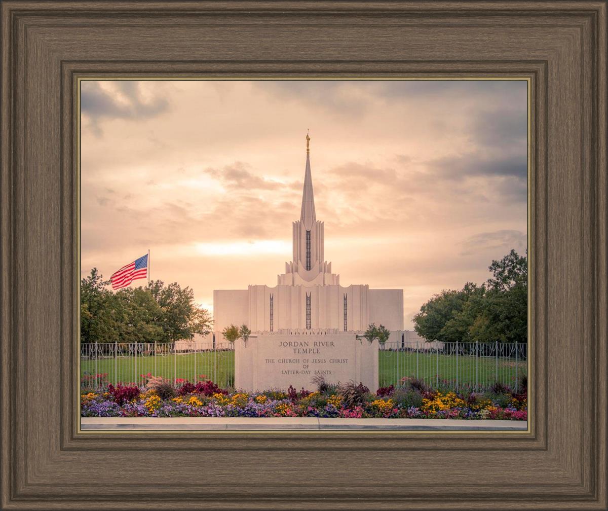 Jordan River Temple Evening Glow
