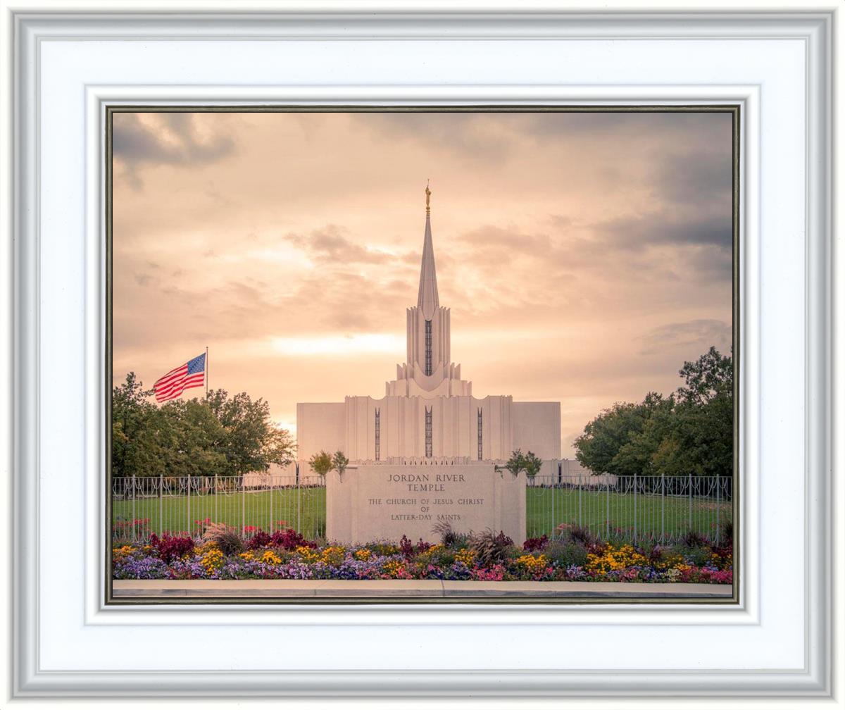 Jordan River Temple Evening Glow
