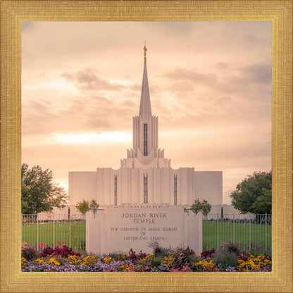 Jordan River Temple Evening Glow