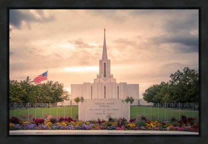 Jordan River Temple Evening Glow