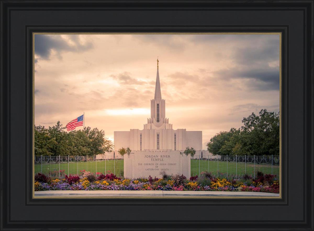Jordan River Temple Evening Glow