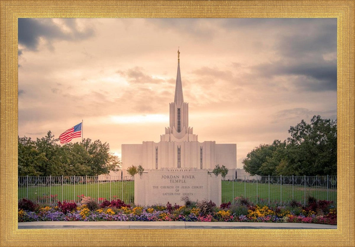 Jordan River Temple Evening Glow