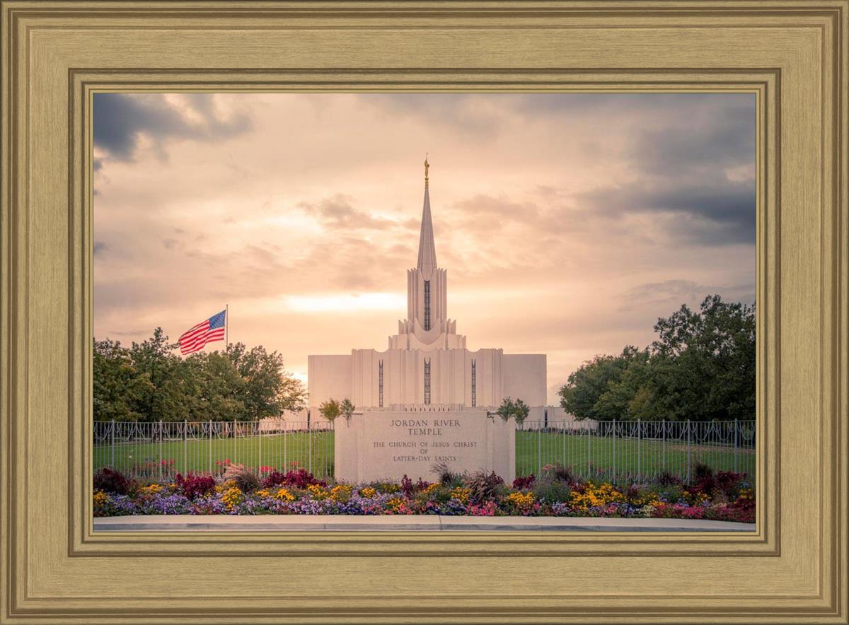 Jordan River Temple Evening Glow