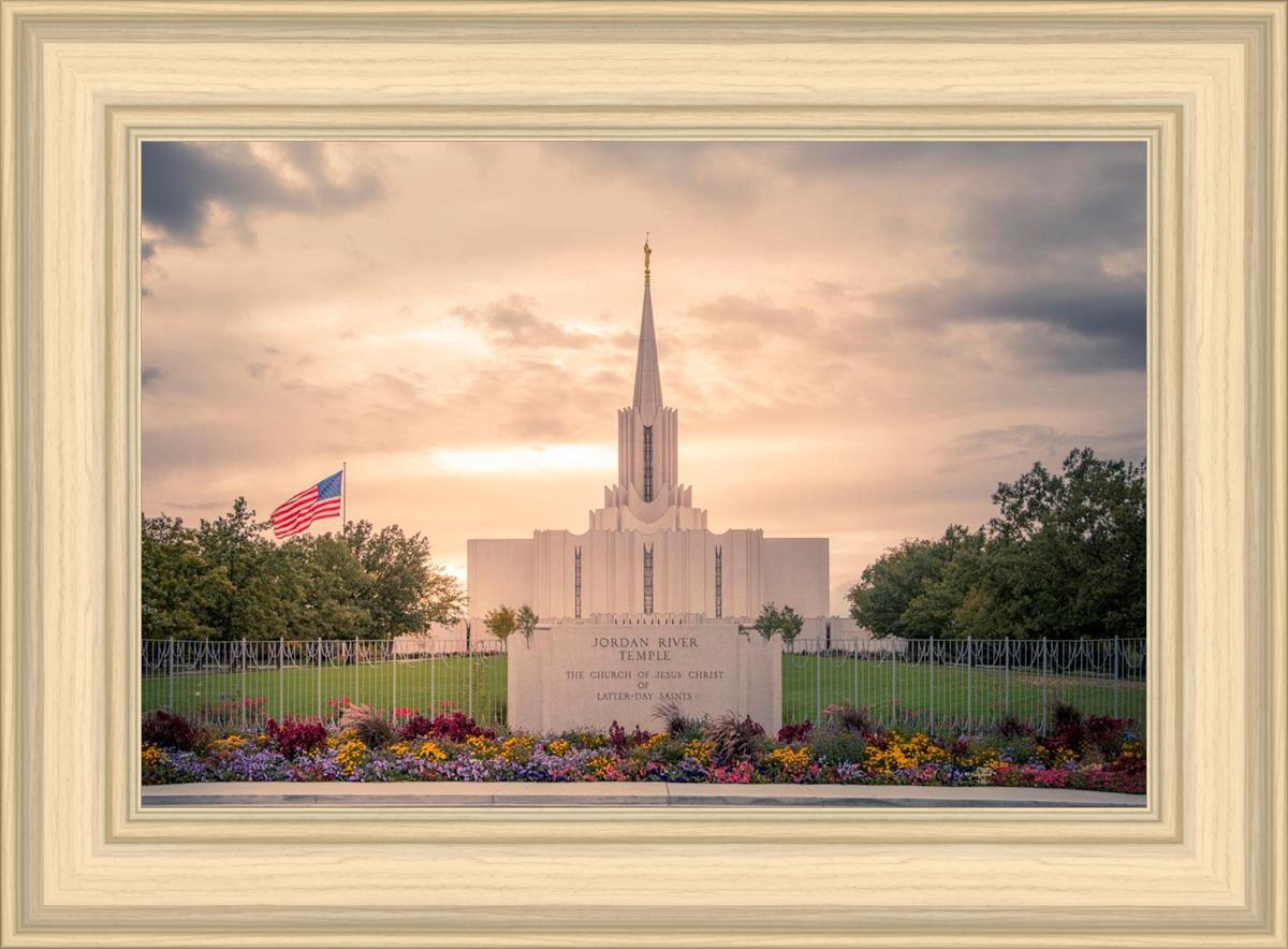 Jordan River Temple Evening Glow