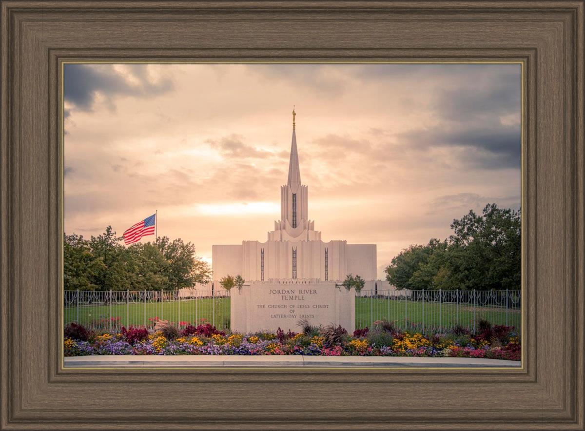 Jordan River Temple Evening Glow