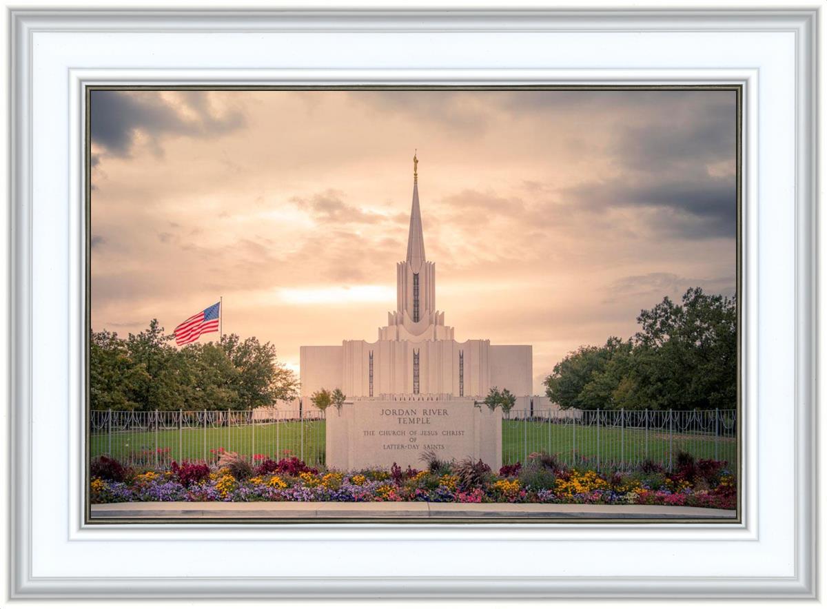 Jordan River Temple Evening Glow