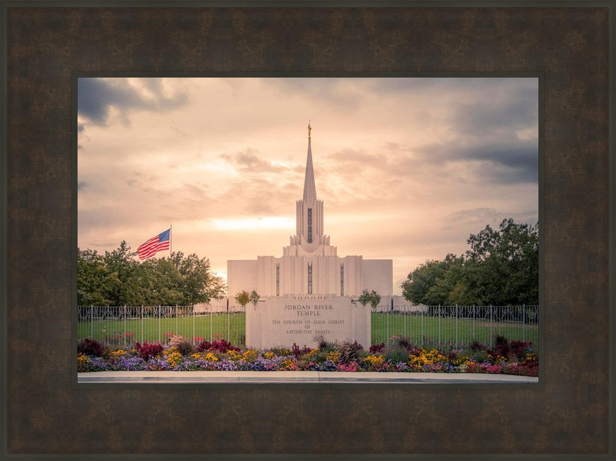 Jordan River Temple Evening Glow