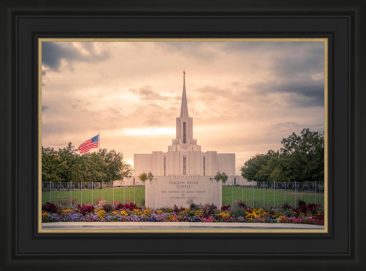 Jordan River Temple Evening Glow