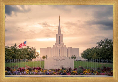 Jordan River Temple Evening Glow