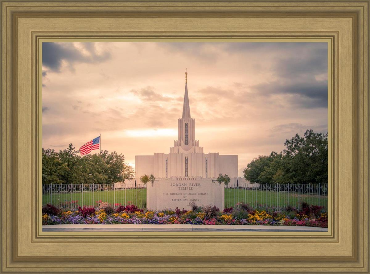 Jordan River Temple Evening Glow