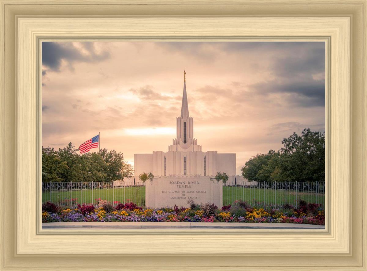 Jordan River Temple Evening Glow