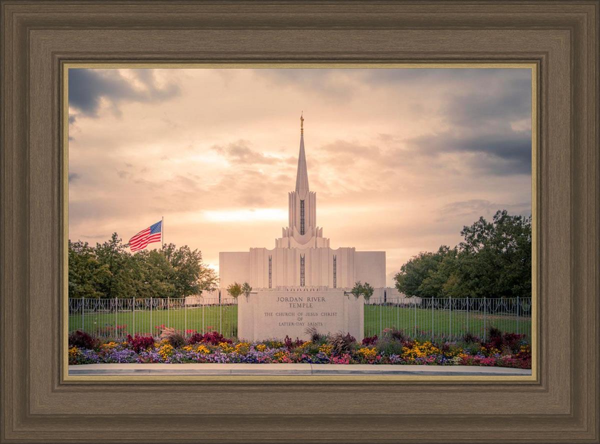 Jordan River Temple Evening Glow