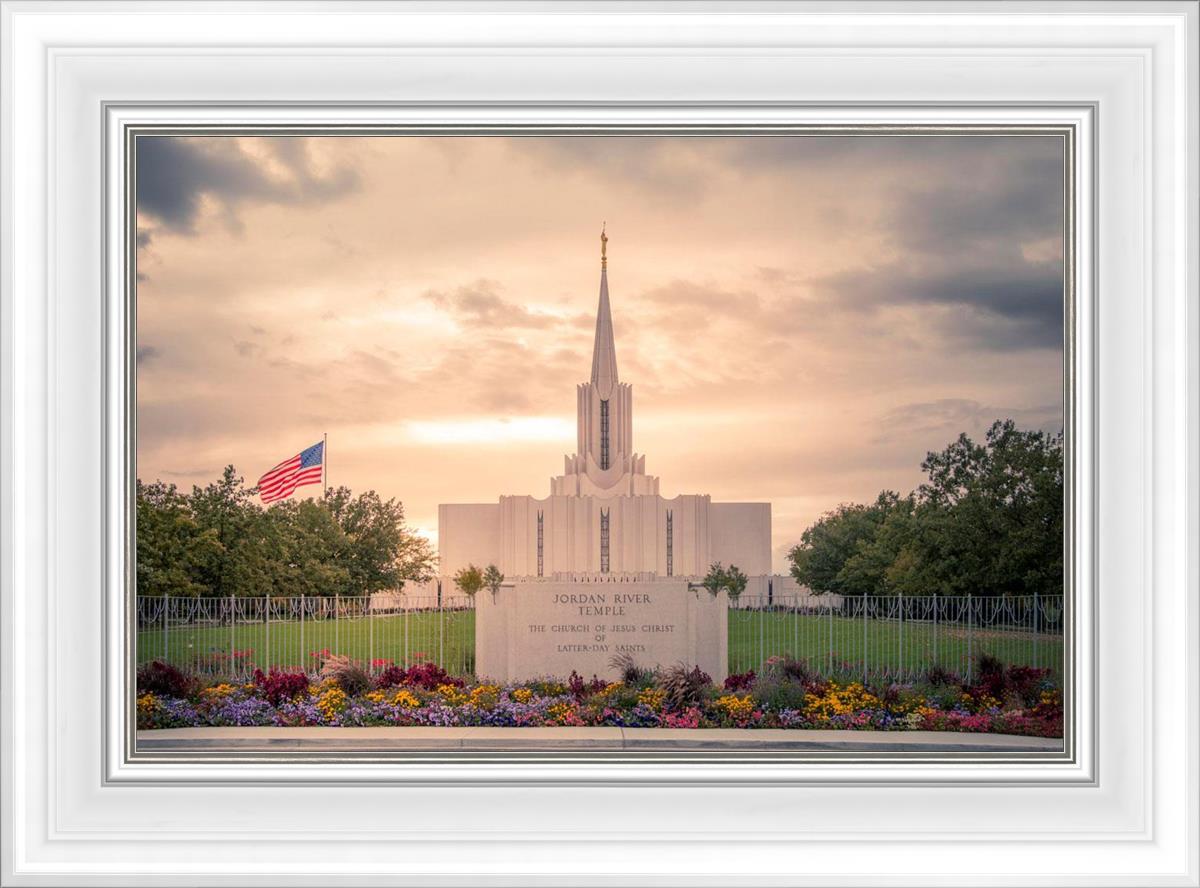 Jordan River Temple Evening Glow