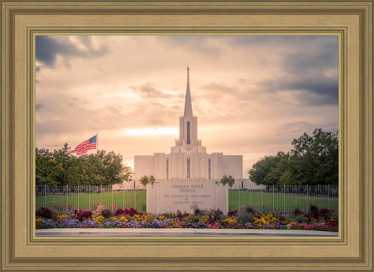Jordan River Temple Evening Glow