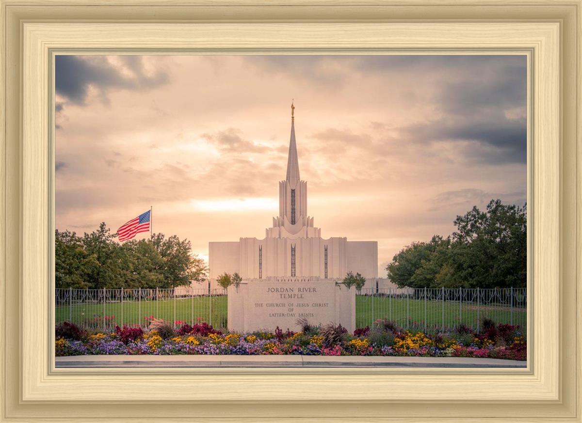 Jordan River Temple Evening Glow