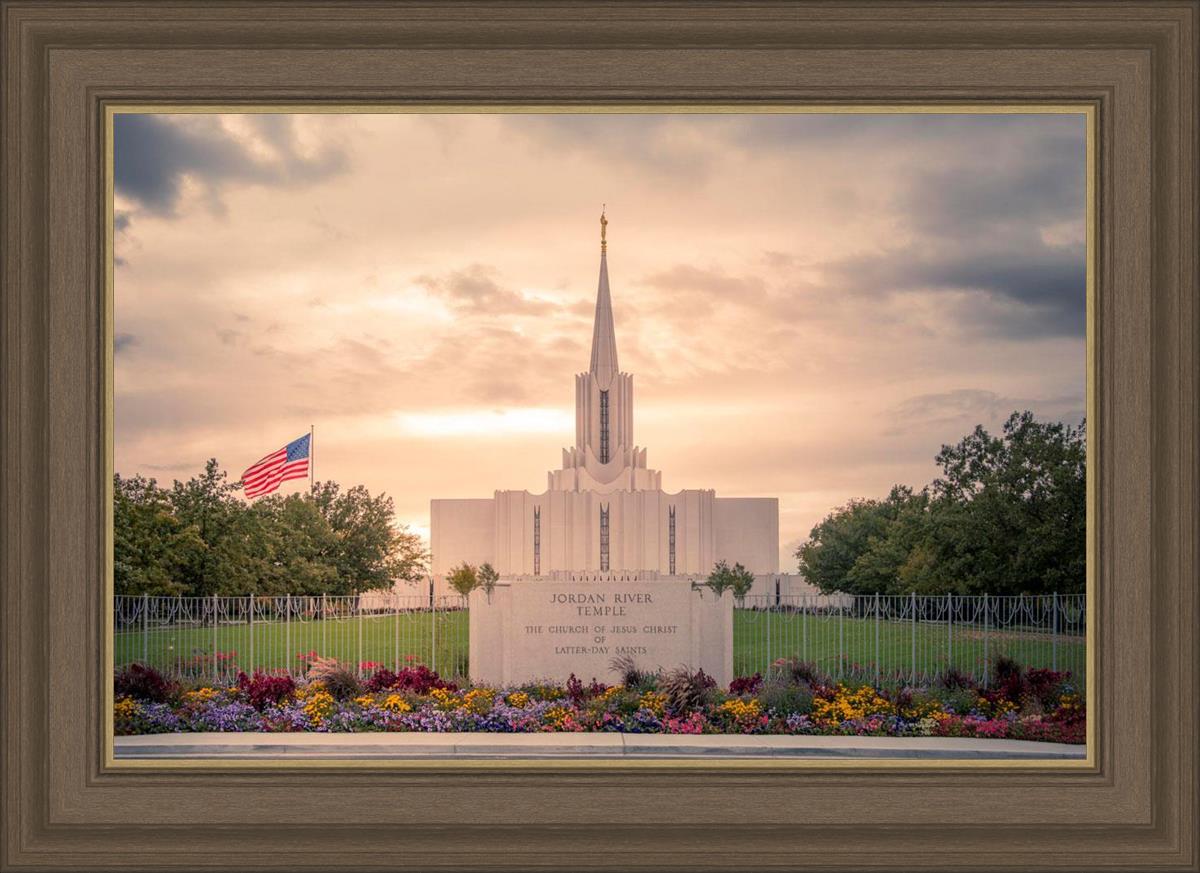 Jordan River Temple Evening Glow