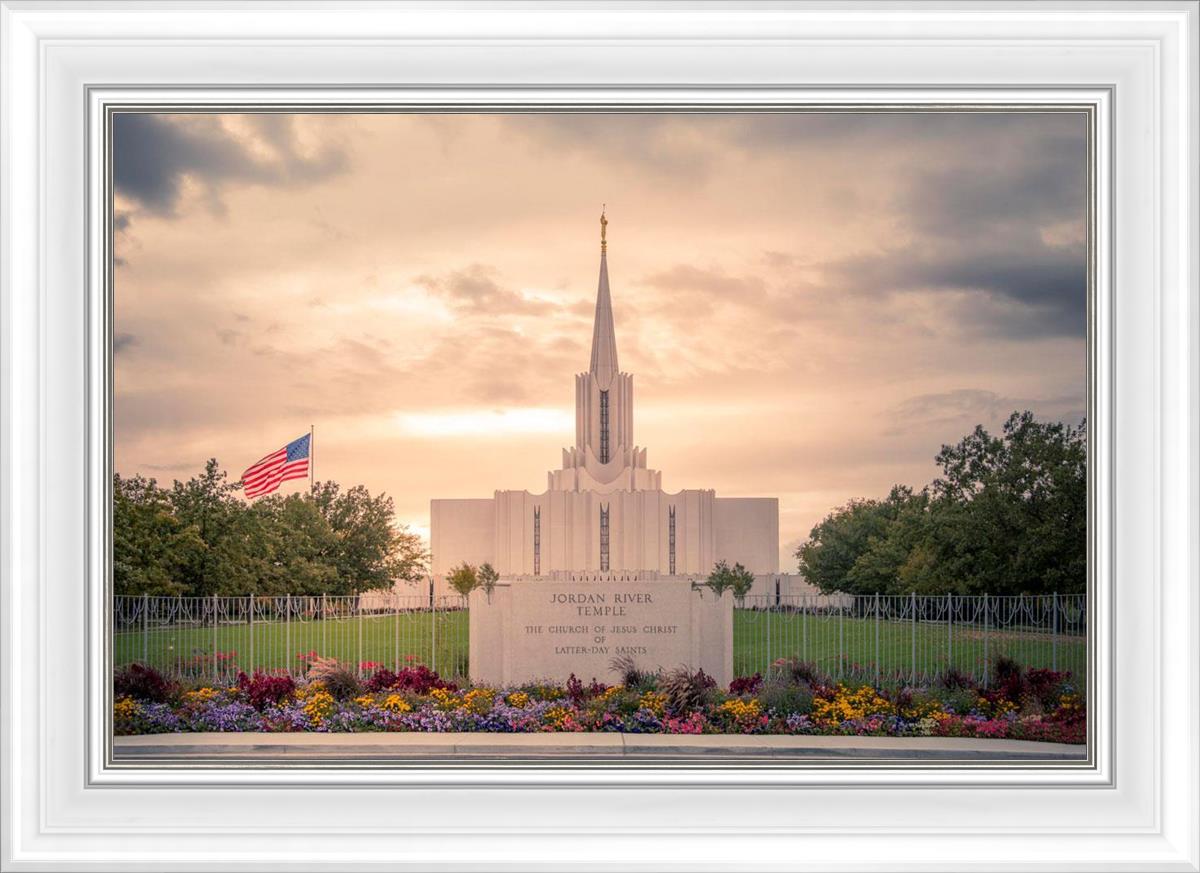Jordan River Temple Evening Glow
